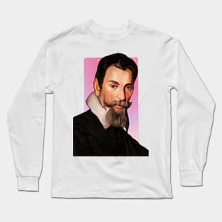 Italian Composer Claudio Monteverdi illustration Long Sleeve T-Shirt